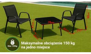 Zestaw mebli ogrodowych BLACK FOREST L-0750 Czarny