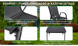 Zestaw mebli ogrodowych BLACK FOREST L-0750 Czarny