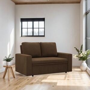 Sofa dwuosobowa, BLOM, Mikrofaza, 148x87x90 cm, brÄ zowy | TYLETEGOTU