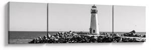 Obraz - Latarnia morska na wybrzeżu, Santa Cruz, Kalifornia (170x50 cm)
