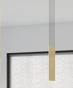 Potrójna lampa wisząca tuba złoty połysk - A379-Pastels