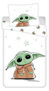 Bawełniana dziecięca pościel jednoosobowa 140x200 cm Star Wars Baby Yoda – Jerry Fabrics