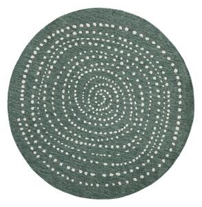 Zielony dwustronny dywan zewnętrzny NORTHRUGS Bali, Ø 200 cm