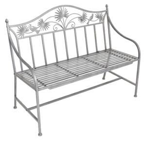 Szara metalowa ławka ogrodowa Talin – Garden Pleasure