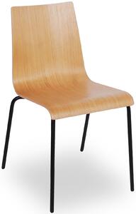 Nowoczesne krzesło konferencyjne naturalny + czarny - Gixo 3X