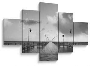 Obraz - Promenada nad wybrzeżem (125x70 cm)
