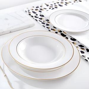 Talerz AMBITION Aura Gold 23 cm Biało-złoty