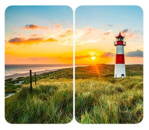 Szklane płyty ochronne na kuchenkę zestaw 2 szt. 52x30 cm Lighthouse – Maximex