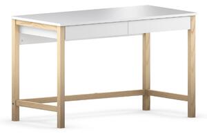 Białe biurko z szufladami DES5/2 w stylu skandynawskim