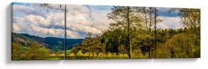 Obraz łodzi nad jeziorem (170x50 cm)