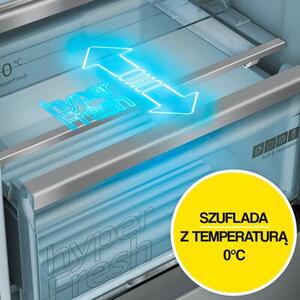Lodówka SIEMENS KG49NSBBF No Frost 203cm Czarne satynowe szkło