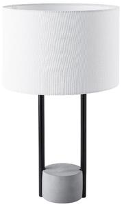 Nowoczesna lampa stołowa betonowa podstawa biała abażur walec Remus Beliani