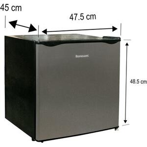 Lodówka RAVANSON LKK-50ES 48.5cm Srebrno-czarna