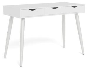Biurko Writing Desk 110 cm z 3 szufladami, kolor biaÅy