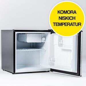 Lodówka RAVANSON LKK-50ES 48.5cm Srebrno-czarna