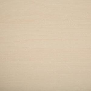 Biurko jasne drewno z białym 3 szuflady 3 przegrody 130 x 60 cm Caracas Beliani