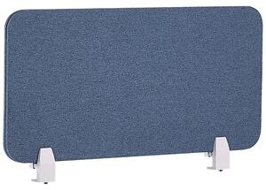 Przegroda na biurko dźwiękochłonna tapicerowana 80 x 40 cm niebieska Wally Beliani