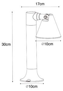 Zewnetrzna Nowoczesny słupek zewnętrzny czarny 30 cm IP44 regulowany - Ciara Oswietlenie zewnetrzne