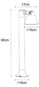 Zewnetrzna Nowoczesny słupek zewnętrzny rdzawy brąz 60 cm IP44 regulowany - Ciara Oswietlenie zewnetrzne