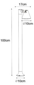 Zewnetrzna Nowoczesny słupek zewnętrzny rdzawy brąz 100 cm IP44 regulowany - Ciara Oswietlenie zewnetrzne