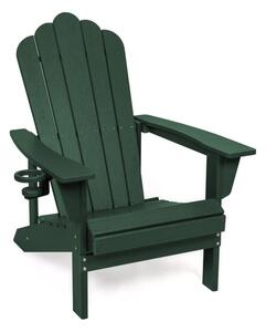 Zielony plastikowy fotel ogrodowy Adirondack – Bonami Selection