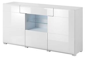 Komoda TOLEDO 160 3D1S biaÅa poÅysk