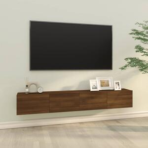 Szafki ścienne TV, 2 szt., brązowy dąb, 100x30x30 cm