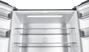 Lodówka BERG CZW190NBG03 No Frost 190.2cm Czarne szkło Licowane drzwi