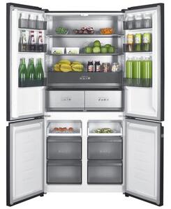 Lodówka BERG CZW190NBG03 No Frost 190.2cm Czarne szkło Licowane drzwi
