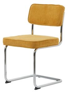 Żółte sztruksowe krzesło Rupert – Unique Furniture