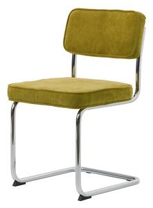 Zielone sztruksowe krzesło Rupert – Unique Furniture
