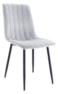 Krzesło tapicerowane do salonu Alan błękitne welur
