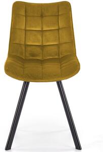 Nowoczesne krzesło do jadalni K332 - musztardowy