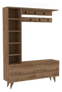 Naturalny zestaw do przedpokoju w dekorze orzecha Hale – Kalune Design