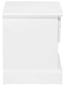 Szafka nocna biała 52 x 48 cm szuflada półka styl skandynawski sypialnia Gilbert Beliani