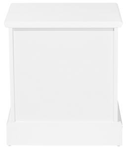Szafka nocna biała 52 x 48 cm szuflada półka styl skandynawski sypialnia Gilbert Beliani
