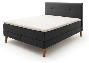 Antracytowe łóżko boxspring 160x200 cm Stockholm – Meise Möbel