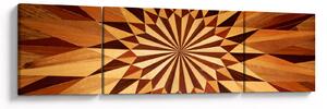 Obraz - Drewniany kolaż (170x50 cm)