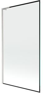Mexen Next L parawan nawannowy 1-skrzydłowy 100 x 150 cm, czarna ramka, nikiel szczotkowany - 895-100-000-03-70-97