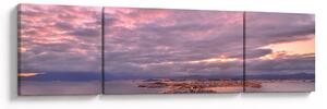 Obraz - Zmierzch nad miastem (170x50 cm)