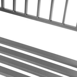 Metalowa ławka ogrodowa z oparciem BAUERKRAFT kolor czarny