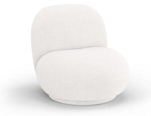 Biały fotel z materiału bouclé Chuck – Micadoni Home