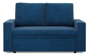 Sofa dwuosobowa, BLOM, sztruks, 148x87x90 cm, granatowy | TYLETEGOTU