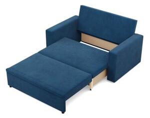 Sofa dwuosobowa, BLOM, sztruks, 148x87x90 cm, granatowy | TYLETEGOTU