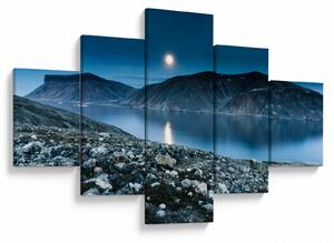 Obraz nocnego krajobrazu, Islandia (125x70 cm)