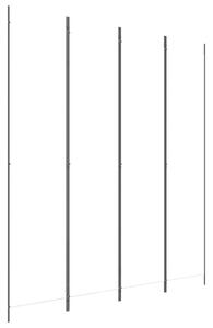 Parawan 4-panelowy, biały, 200x220cm, tkanina