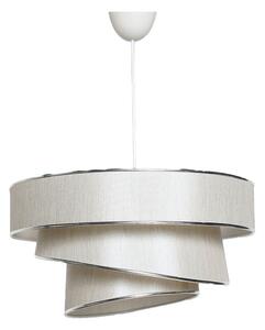 Lampa wisząca w kremowo-srebrnym kolorze z tekstylnym kloszem ø 40 cm Couper – Opviq lights
