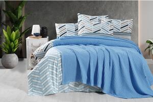 Niebieska bawełniana narzuta 220x240 cm Waffle – Mila Home