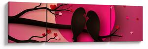 Obraz - Zakochane ptaki (170x50 cm)