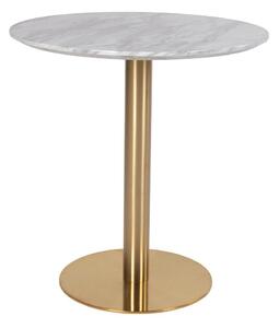 Okrągły stół z blatem w dekorze marmuru ø 70 cm Bolzano – House Nordic